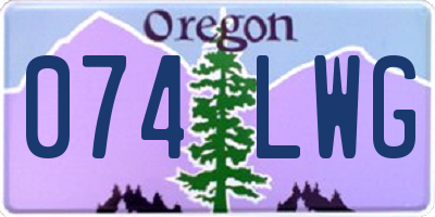 OR license plate 074LWG