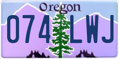OR license plate 074LWJ