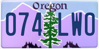 OR license plate 074LWO