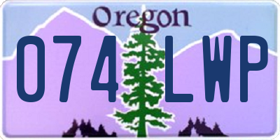 OR license plate 074LWP