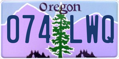 OR license plate 074LWQ