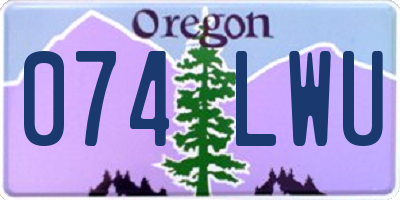 OR license plate 074LWU