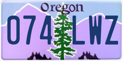 OR license plate 074LWZ