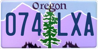 OR license plate 074LXA
