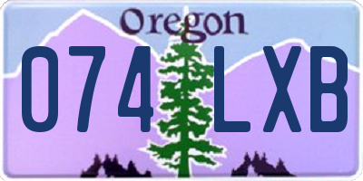 OR license plate 074LXB