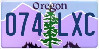 OR license plate 074LXC