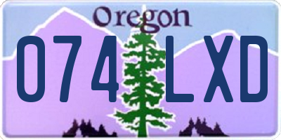 OR license plate 074LXD
