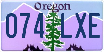 OR license plate 074LXE