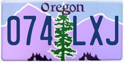OR license plate 074LXJ