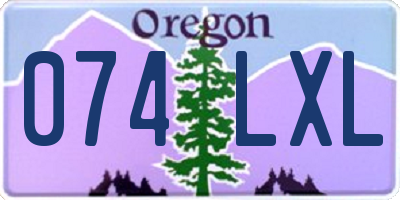 OR license plate 074LXL