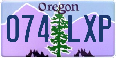 OR license plate 074LXP