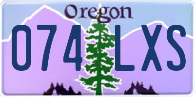 OR license plate 074LXS