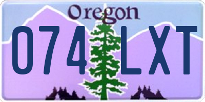 OR license plate 074LXT