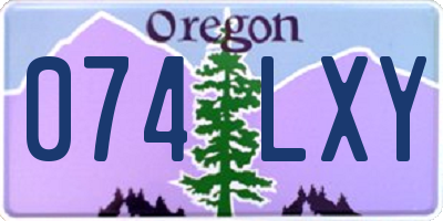 OR license plate 074LXY