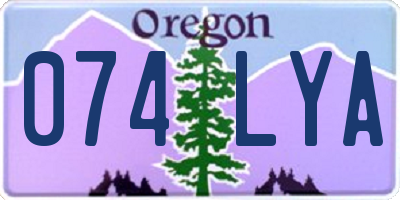 OR license plate 074LYA