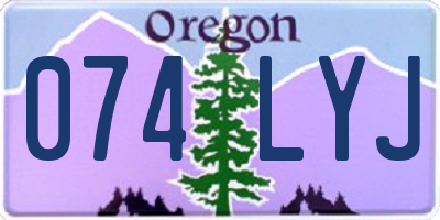 OR license plate 074LYJ