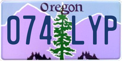 OR license plate 074LYP