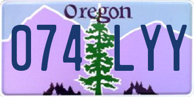 OR license plate 074LYY