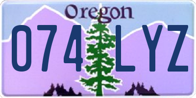 OR license plate 074LYZ