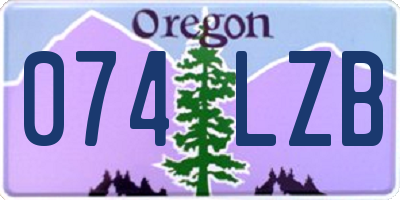 OR license plate 074LZB