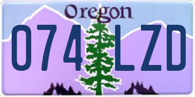 OR license plate 074LZD