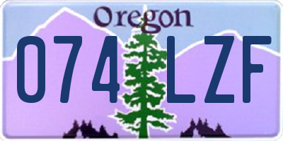 OR license plate 074LZF