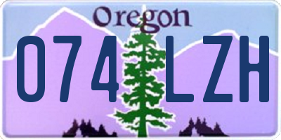 OR license plate 074LZH