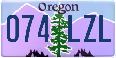OR license plate 074LZL
