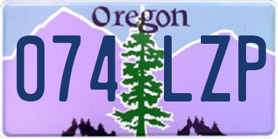 OR license plate 074LZP