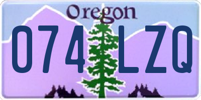 OR license plate 074LZQ