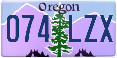 OR license plate 074LZX