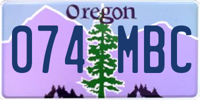 OR license plate 074MBC