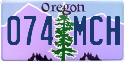 OR license plate 074MCH