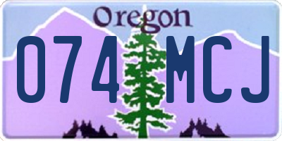 OR license plate 074MCJ