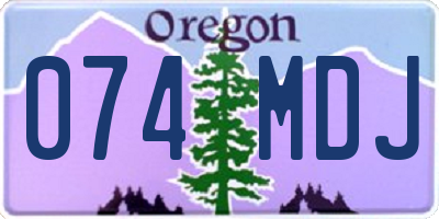 OR license plate 074MDJ