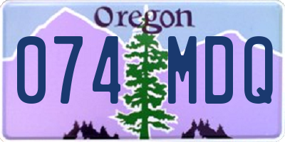 OR license plate 074MDQ
