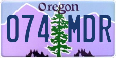 OR license plate 074MDR