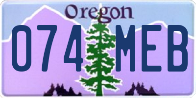 OR license plate 074MEB