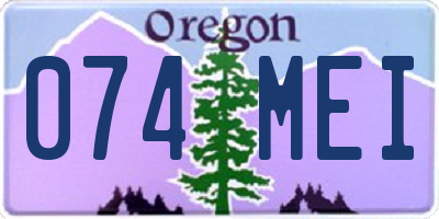 OR license plate 074MEI