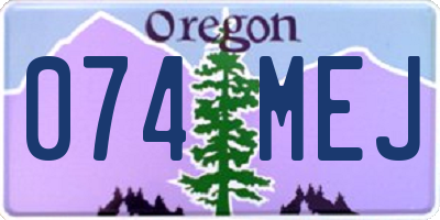 OR license plate 074MEJ