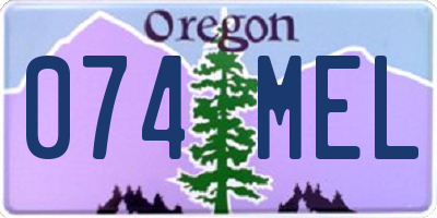 OR license plate 074MEL