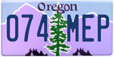 OR license plate 074MEP