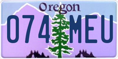 OR license plate 074MEU
