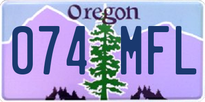 OR license plate 074MFL