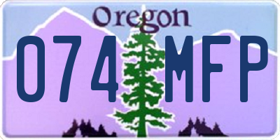 OR license plate 074MFP