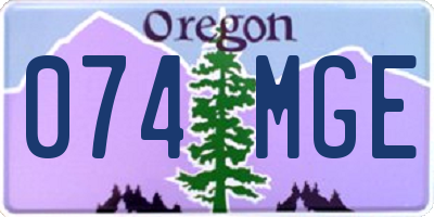OR license plate 074MGE