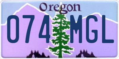 OR license plate 074MGL