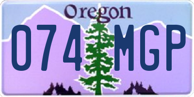 OR license plate 074MGP