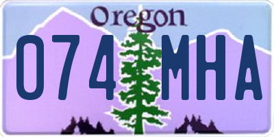 OR license plate 074MHA