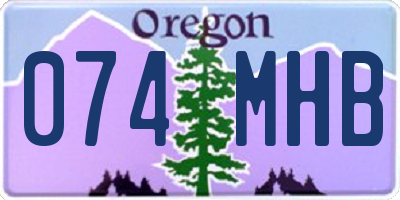 OR license plate 074MHB